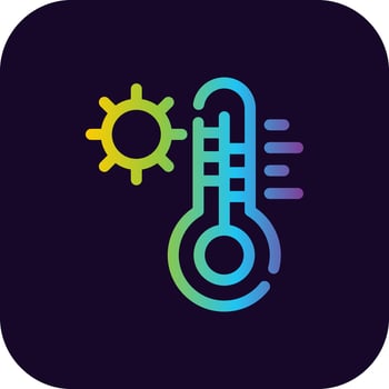 Hot Temperature Creative Icon Design vector