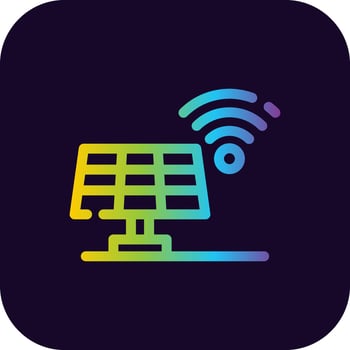 Solar Panel Creative Icon Design vector
