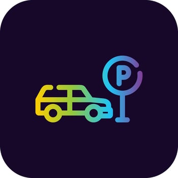 Taxi Parking Creative Icon Design vector