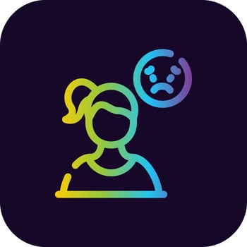 Afraid Creative Icon Design vector