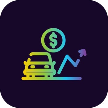 Car Loan Rates Creative Icon Design vector