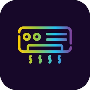Airconditioner Cleaning Creative Icon Design vector