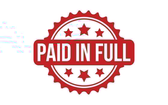 Paid In Full rubber grunge stamp seal vector