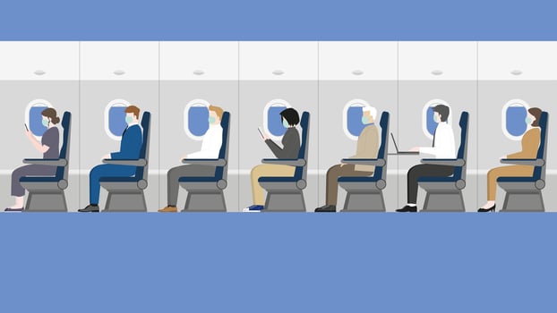 Travel lifestyle concept after the pandemic virus. vector