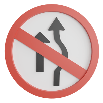 No overtaking sign clipart flat design icon isolated on transparent background, 3D render road sign and traffic sign concept png