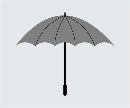 An umbrella icon on a white background vector