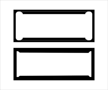 Two blank license plates vector