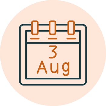 August 3 Vector Icon