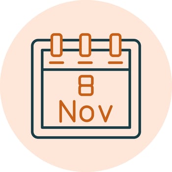 November 8 Vector Icon