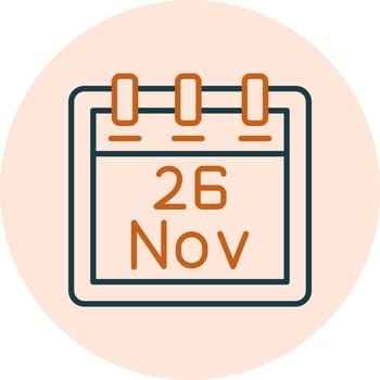 November 26 Vector Icon