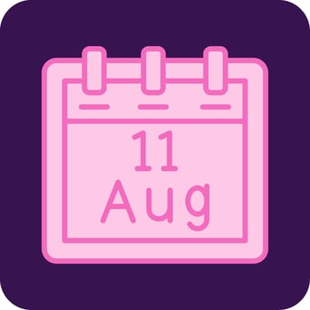 August 11 Vector Icon