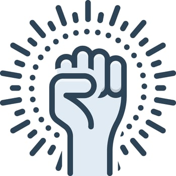 color icon for revolution vector