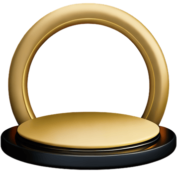 Ai generated Christmas and new year 3D scene golden podium for product display png