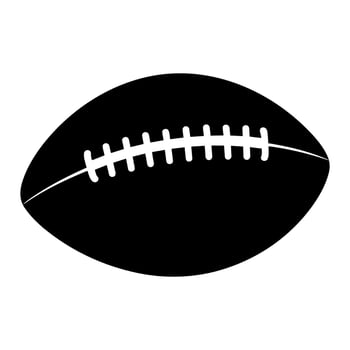 Free American football Silhouette vector Clipart isolated on white background