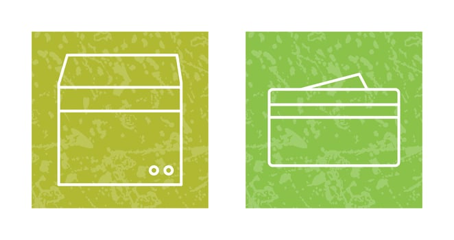 box and wallet Icon vector