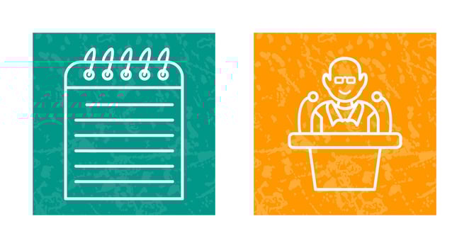 Note and Lecture Icon vector