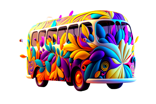 3l illustration transport with leaves ai generated png