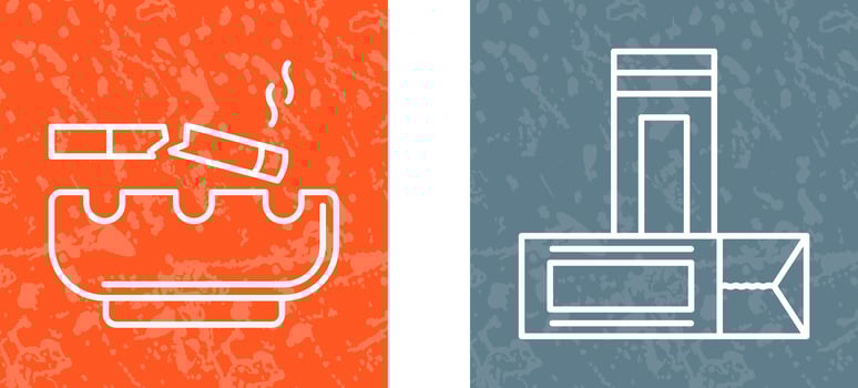 Broken Cigarette and Chewing Gum Icon vector