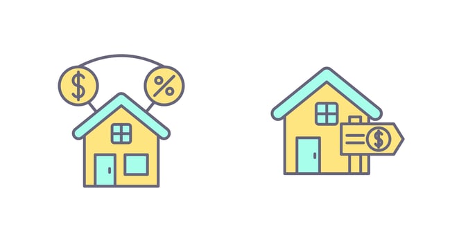 Mortgage and Sale Icon vector
