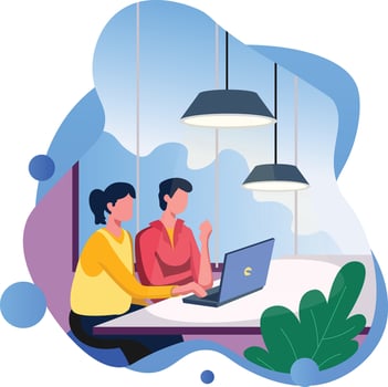 Discussing issues 2, Flat vector illustration