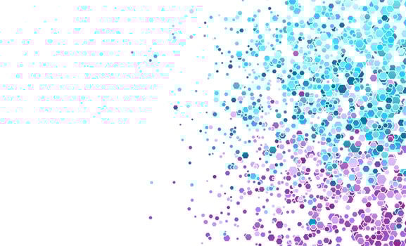 Blue purple shiny geometric hexagons abstract background vector