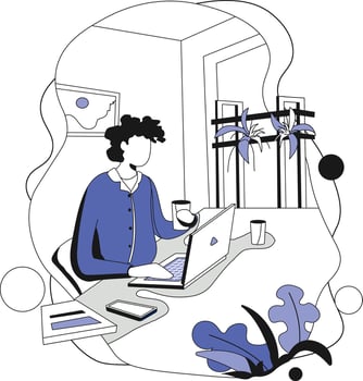 Working male entrepreneurs, Flat vector illustration