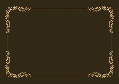 Decorative frame and border vector. vintage frame for photo with ornamental shape vector
