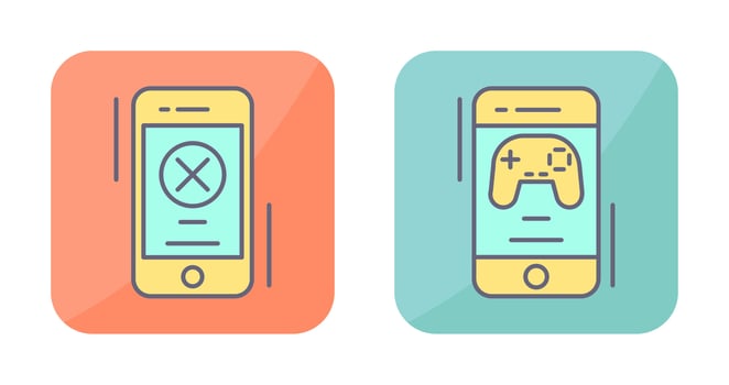 Block and Game Icon vector