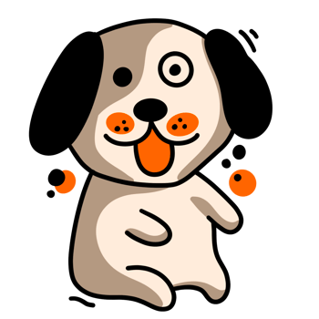 cute dog sticker png