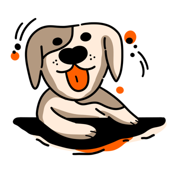 cute dog sticker png