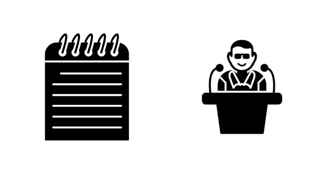 Note and Lecture Icon vector