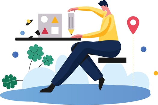 Business thinking, Flat vector illustration