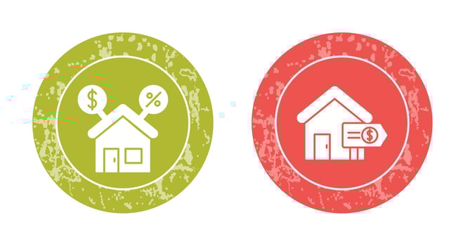 Mortgage and Sale Icon vector