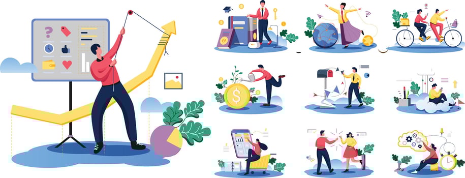 Business Marketing, Flat vector illustration