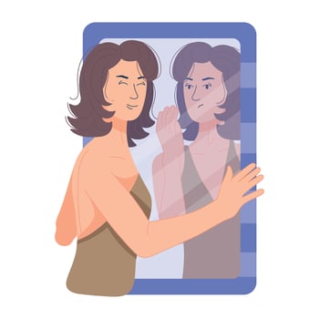 Trendy Magic Mirror vector