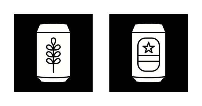 Beer Can and beerage Icon vector