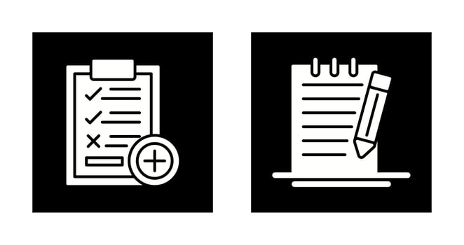 Medical Examination List and Check Up List Icon vector