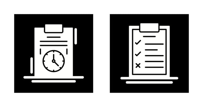 Time Management and Checklist Icon vector