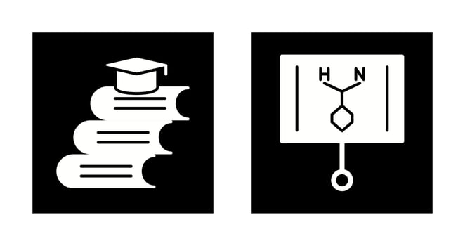 Books and Formula  Icon vector