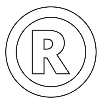 R Symbol trademark on Transparent Background png