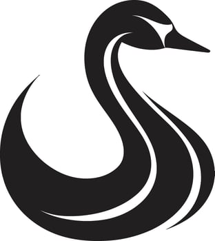 Minimal Swan Lake Symbol Vectorized Swan Silhouette vector