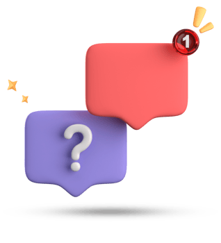 3d rendering of speech bubble, 3D pastel chat with question mark icon set. png