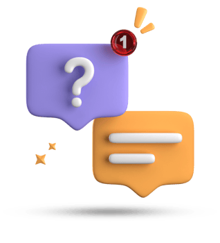 3d rendering of speech bubble, 3D pastel chat with question mark icon set. png