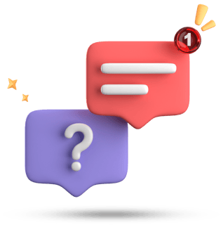 3d rendering of speech bubble, 3D pastel chat with question mark icon set. png