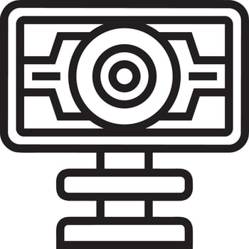 camera photography icon symbol vector image. Illustration of multimedia photographic lens graphic design image
