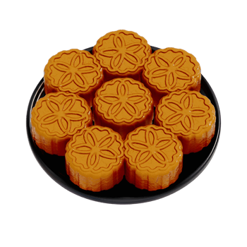 Lunar New Year Dessert 3D Clip Art, Moon cakes On a Transparent backgound png