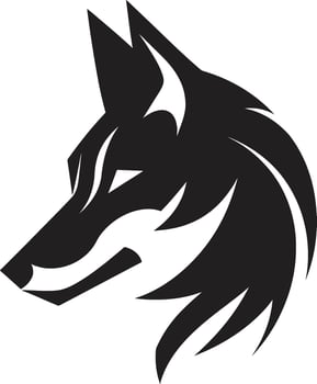 Graceful Wolf Pack Icon Ferocious Alpha Mark vector
