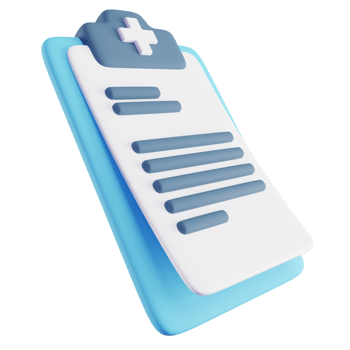 3D Illustration of Blue Medical Report png