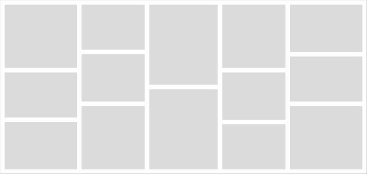Pictures or photos frame collage. comics page grid layout abstract photo frames and digital photo wall template vector
