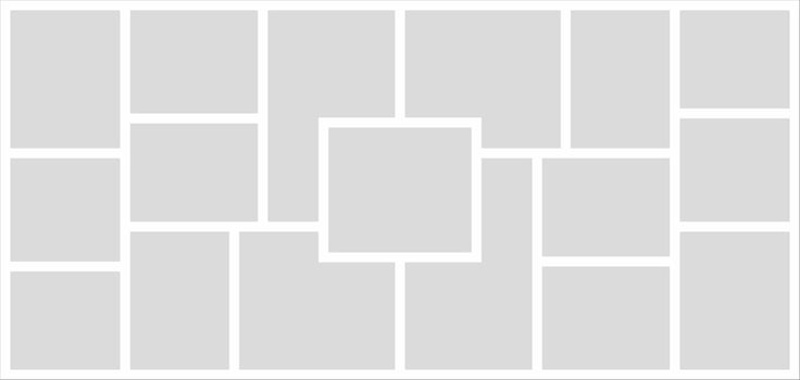 Pictures or photos frame collage. comics page grid layout abstract photo frames and digital photo wall template vector
